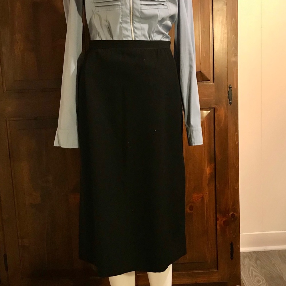 🖤 Escada 🖤GABARDINE BLACK SKIRT 44